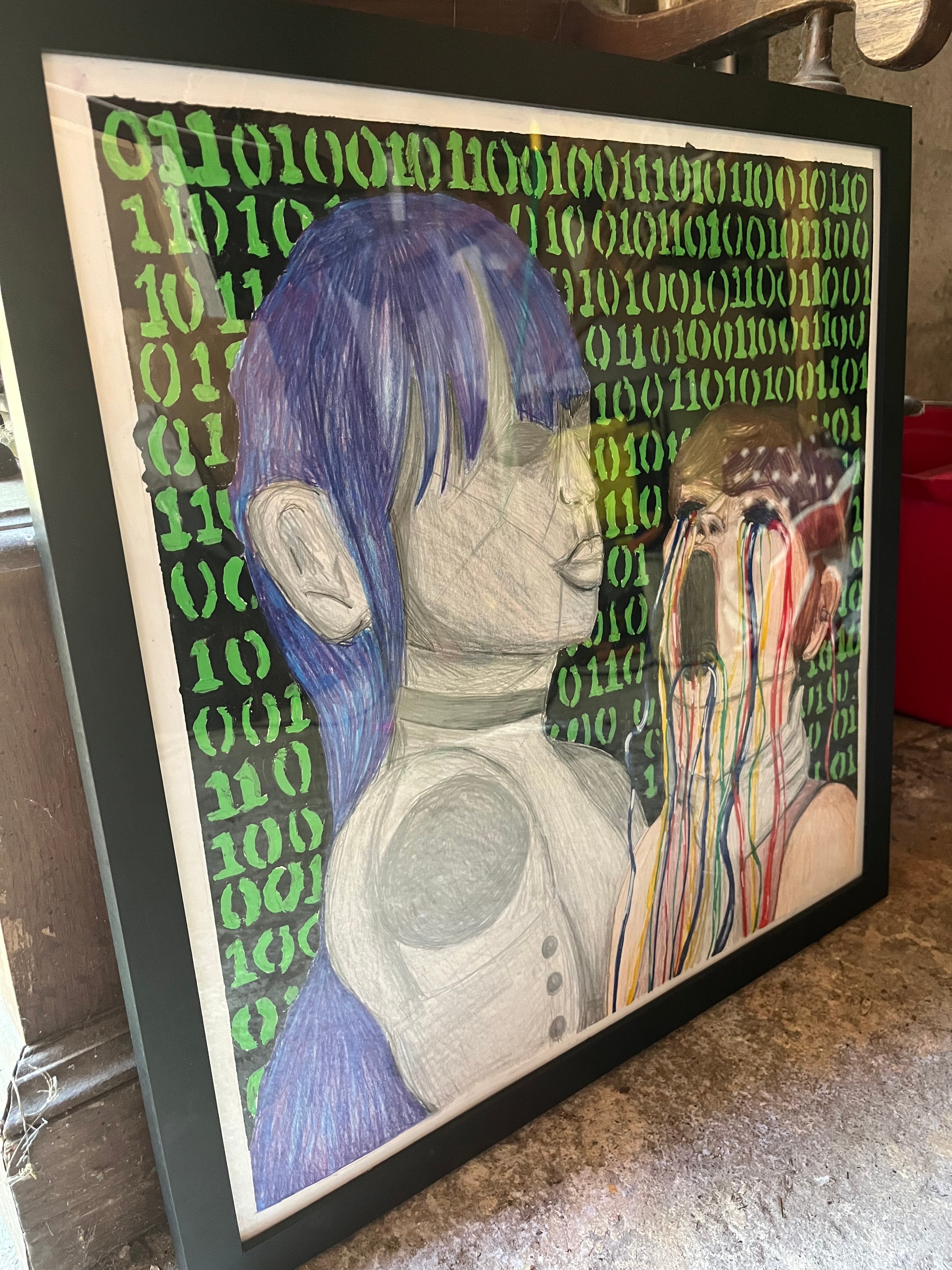 “let me do it for you” original 19x19 framed