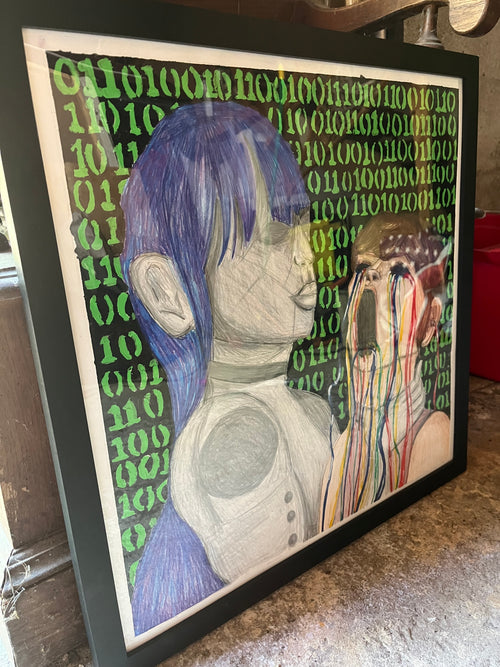 “let me do it for you” original 19x19 framed